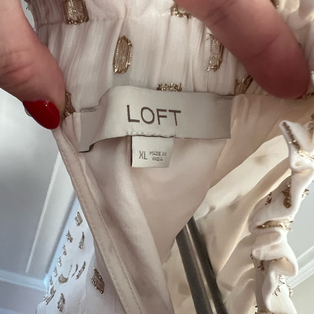 LOFT shimmer blouse size XL - Picture 2 of 2